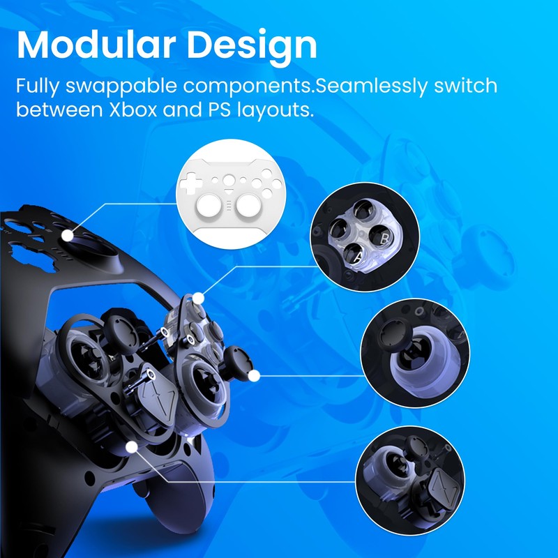 ZD O+ Excellence Wireless PC Controller – Modular Design, Remappable