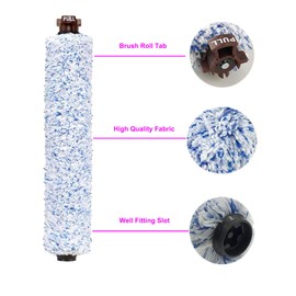 PELLYDA Brush Roll Filters Replacement Parts for Bissell CrossWave 1785 2306A, 2 Pack 1926 CrossWave Wood Floor Brush Roll & 2 Pack 1866 Upright Filter, Replace Part# 1608022, 160-8022 & 1608684.