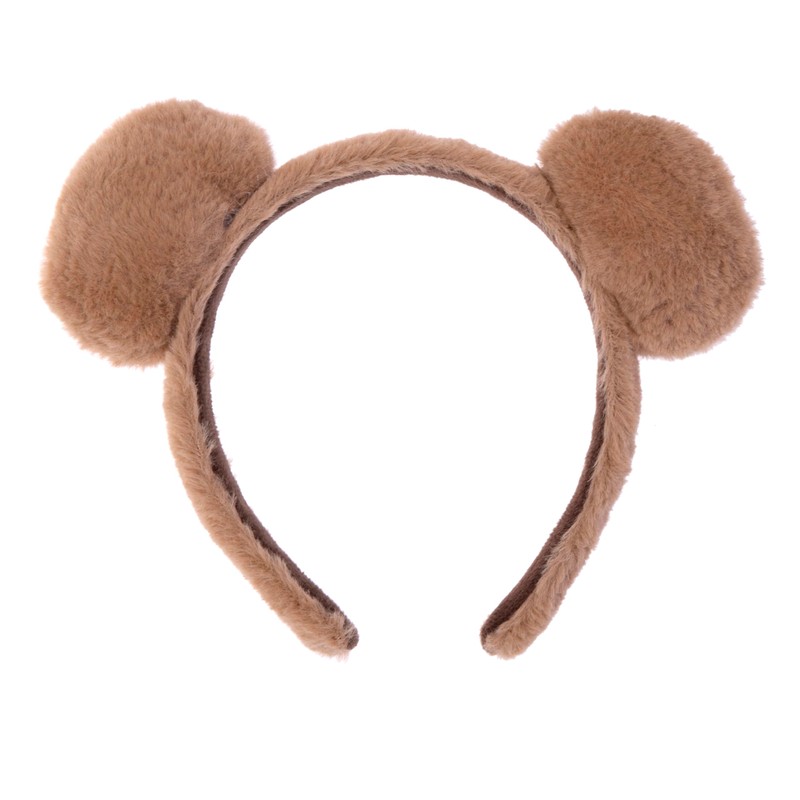 Vonokee ﻿Brown Bear Ears Headband Costume, Cute Care Movable Face