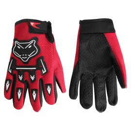 JAGASOL Kids Power Sports Riding Gloves for Motorcycle, BMX, Mountain Bike, ATV - Full Finger Children's Gloves for Outdoor Sports, Cycling, Camping, Fishing