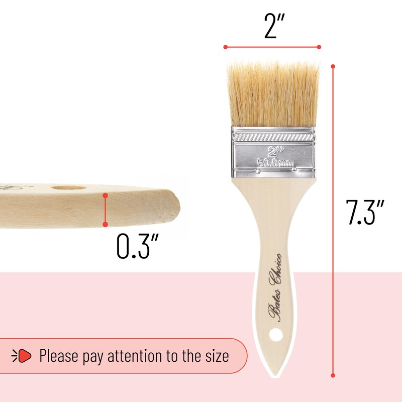 Bates- Chip Paint Brushes, 2 Inch, 24 Pack, Chip Brush,