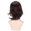 Men Wig Short Brown Straight Breathable Inner Mesh Soft Fluffy