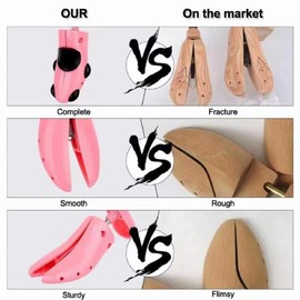 XYH Shoe Stretcher Comes with Dust-Proof Bag, Pair of Plastic Shoe Stretcher,4 Way Ajustable.