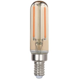 Candex Antique Dimmable Amber T6 Tube LED 25W Equivalent Bulb, Warm Amber 2200K, Filament LED 2W Bulb, E12 Candelabra Base (Single)