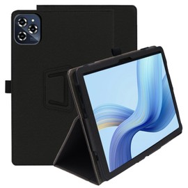 Haofun Case Compatible with Tabwee W90/T90, Ultra Thin PU, Slim and Lightweight Flip Case, Foldable, Slim Protective Case with Wrist Strap, Back Cover Flip Stand, Black