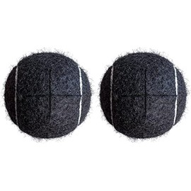 HPWFHPLF Walker Tennis Balls, 2PCS Precut Tennis Balls for Chairs Desks Furniture Legs and Floor Protection (Black)