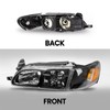 YLT AUTO 4PCS Black Clear Headlights and Corner Lamp Compatible