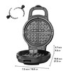 SugarWhisk 6" Stuffed Waffle Maker Rotating, Flip Waffles Maker Machine