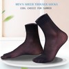 5 Pack Mens Ultrathin Breathable Silk Sheer Dress Socks Summer