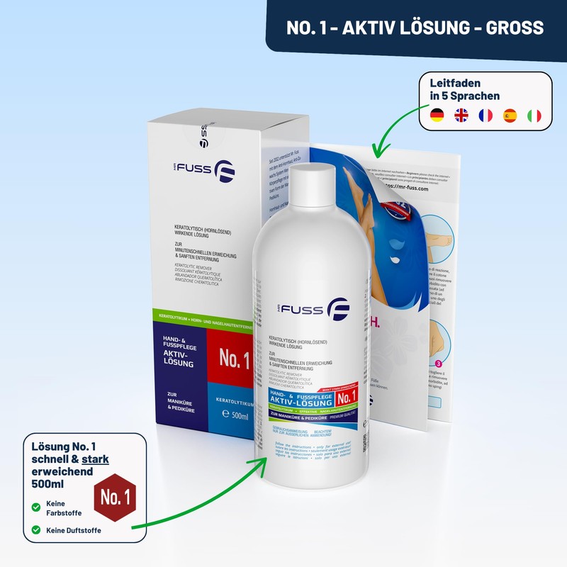 Mr. Fuss Solution No. 1-500 ml Strong Softening Callus Remover
