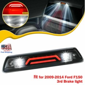 iSincer For 09-14 FORD F150 3rd Third Brake Light LED Smoke Rear Reverse Tail Cargo Lamp