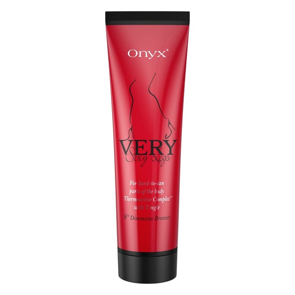 Onyx Very Sexy Legs Tingle Sunbed Cream with Bronzer - Tan Accelerator with Tingle Effect for Legs & Hard-To-Tan Body Parts - Hot Tingling Formula for Women