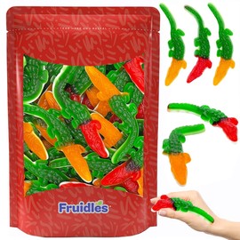 Fruidles Crocodiles Gummy Candy, Delicious Multicolor Fruit Flavors Gummies (2 Pounds)