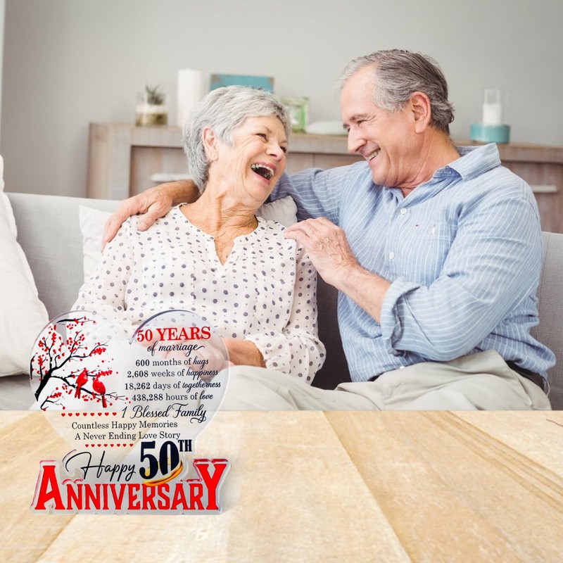 50th Wedding Anniversary Acrylic 50th Wedding Anniversary Decoration for Wife
