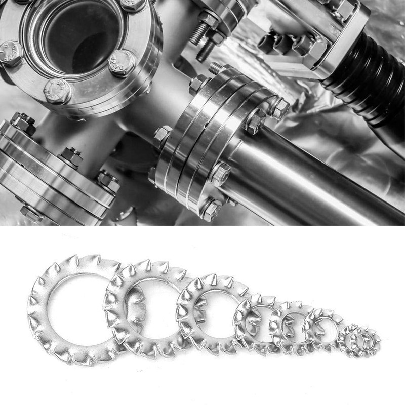 300pcs Serrated Lock Washers External Star Washers M2.5 M3 M4