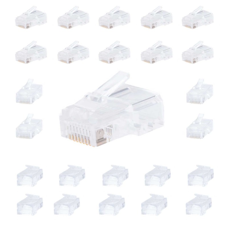Cctv4Less RJ-45 Cat5e UTP Conector LAN Ethernet Enchufe Red (Paquete