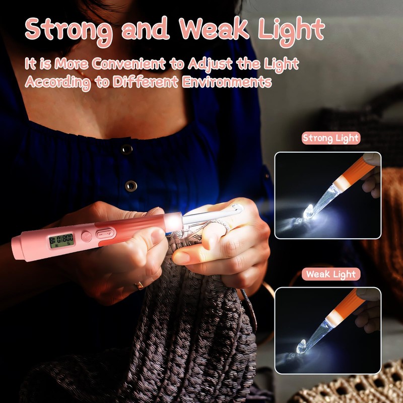 Transplant 18 in 1 LED Crochet Hook Set with Counter