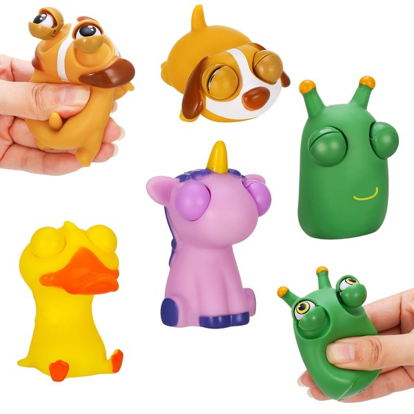 Xinstroe Pack of 4 Funny Squishy Squeeze Toy, Stress Squeeze