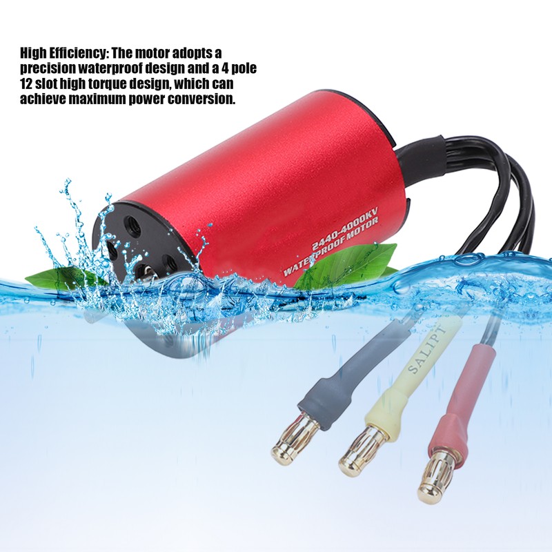 RC Transmitter 2.4G CH2 Remote Controller with Receiver 2440 4000KV