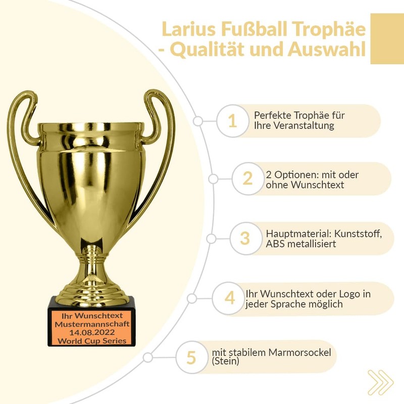 Larius Trophy Honour Prize – Universal Award Trophy with/without Desired