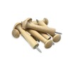 Screw-On Shaker Pegs Birch Hardwood - 2.9-Inch Wood Length Plus