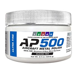 Rolite AP50045z Model AP500 Aircraft Metal Polish, 4.5 oz, Ultra Fine Polish for Airplane Aluminum & Bare Metal Surfaces, Removes Scratches, Professional Aircraft Metal Detailing