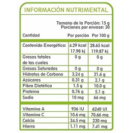 Nutriifit  Jugo verde en polvo  base de ingredientes naturales  Orgánico  Contenido 450 gramosrinde para 30 porciones                                 