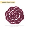 uxcell Crochet Doilies, 8Pcs 4" Cotton Woven Fabric Coasters, Lace