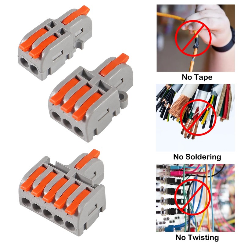 AITRIP 26Pcs Compact Splicing Wire Connectors Assortment Pack Lever Connector