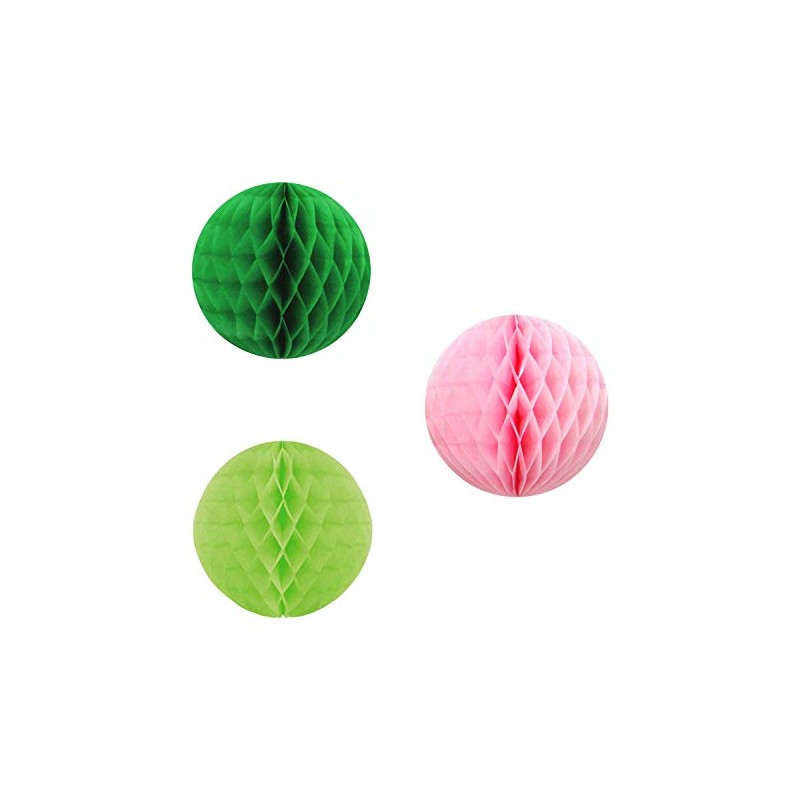 Honeycomb Balls, 4.9 inches (10 cm), Green, Pink, Lime Green