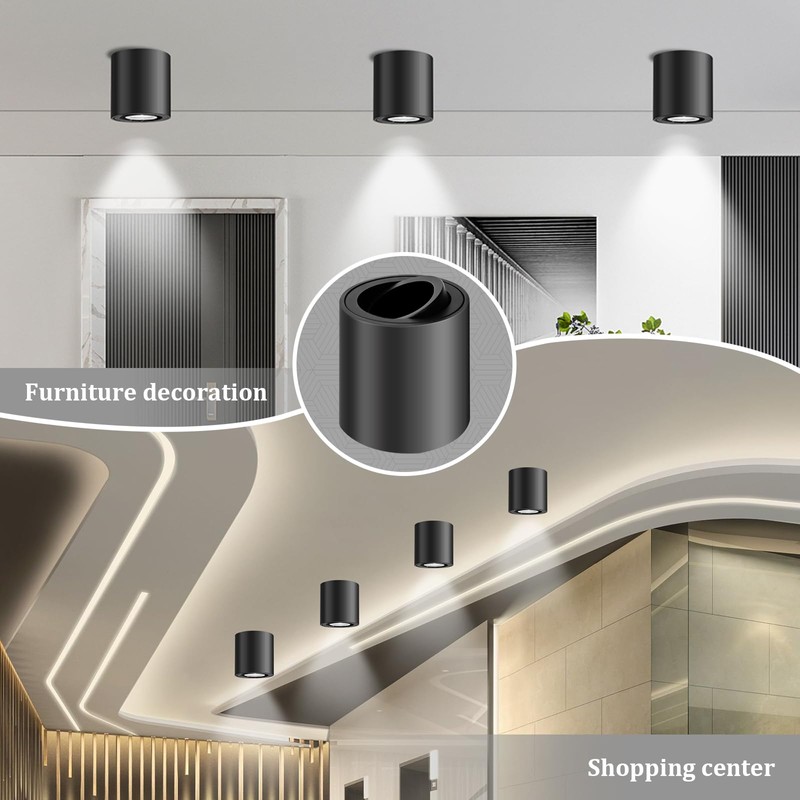 GeyouLux Surface-Mounted Spotlight GU10 Diameter 80 x 84 mm Ceiling