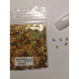 the glitters world V-Day Solvent Resistant LOVE BUTTERFLY shape-Laser-Gl - tsp (Teaspoon), Laser Gold Digger