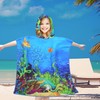 FEBE Bath Poncho Children's Ocean Bath Towel with Hood Bathrobe