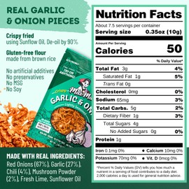 MaeMai Chili Crisp (MILD Spice) - Premium Onion & Garlic Flakes - Crispy All-Purpose Seasoning, Topper | Keto, vegan, gluten-free. Crunchy condiment for ramen add ons, rice seasoning, salads | 3.17 oz (90g)