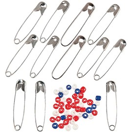 American Flag Bead Pin Craft Kit - Makes 12 - 4th of July Crafts for Kids and Fun Home Activities