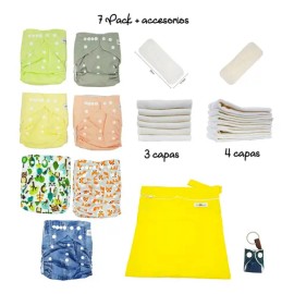Paquete De Pañales Ecologicos De Tela Dana Banana