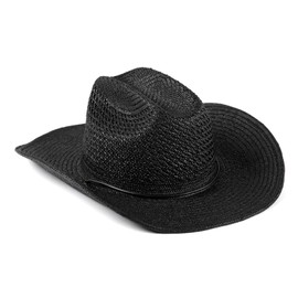 Lack of Color Women's The Outlaw II Straw Cowboy Hat (Small (55 cm), Black)