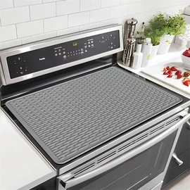 Stove Top Cover for Electric Stove - Food Grade Ceramic Stove top Cover, Glass Cooktop Protector, Dish Drying Mats For Kitchen,Flat RV Range top Mats(Gray,28x20inch)