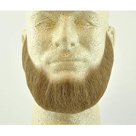 Full Character Beard LIGHT BROWN w/Spirit Gum - 100% Human Hair - Adhesive Included - no. 2024 - REALISTIC! Perfect for Theater and Stage - Reusable!