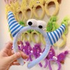 TQUXNGA Lustige bunte Haarbänder, Requisiten, Cartoon-Haarband, Party-Kopfschmuck, Horn-Stirnband zum Waschen