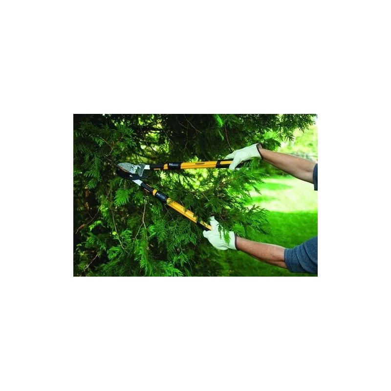 Yardworks 34" Ratcheting Anvil Lopper Steel Blade Telescopic Handle Dry