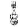 Dangle Love Sports Charm, Metal