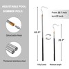buccilly Pool Skimmer Basket Hook Extendable Pool Filter Skimmer Handle