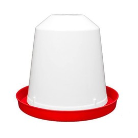 AGROHIT Plastic Feeder for Poultry, Chicken, Ducks or Geese, Hanging Feeder with Carry Handle, Poultry Trough for Grain and Flour Feed, Reversible, 3 kg