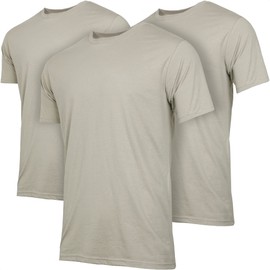 MISSION MADE Crew Neck T-Shirts (3 Pack) Tagless Tactical Military Tees for Men (US, Alpha, 4X, Regular, Regular, Desert Sand)