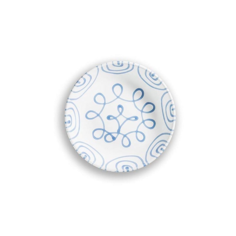 GMUNDNER KERAMIK Manufaktur 0102TSCU20 Blaugeflammt Cup Soup Plate, Diameter 20