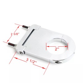 atvutvparts Universal Aluminum Chrome Street Rod 2 Inch Steering Column Drop Bracket 3.5"