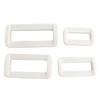 3/4 inch 20mm White Rectangle Plastic Dee Ring D Webbing