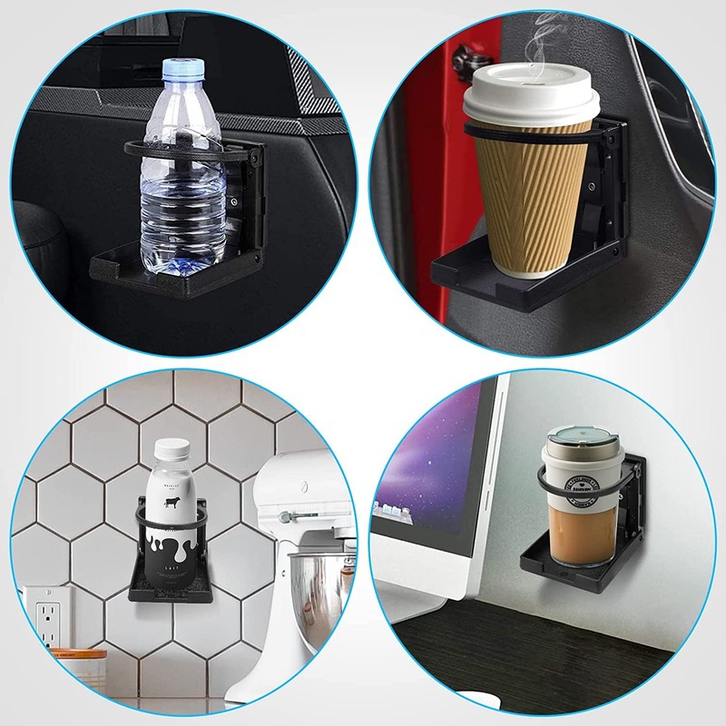 Car Drink Holder Set of 2 Foldable Plastic Bottle Water