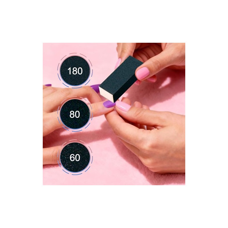 CGBE Lima de uñas,Nail Files and Buffer Manicure Tools Kit